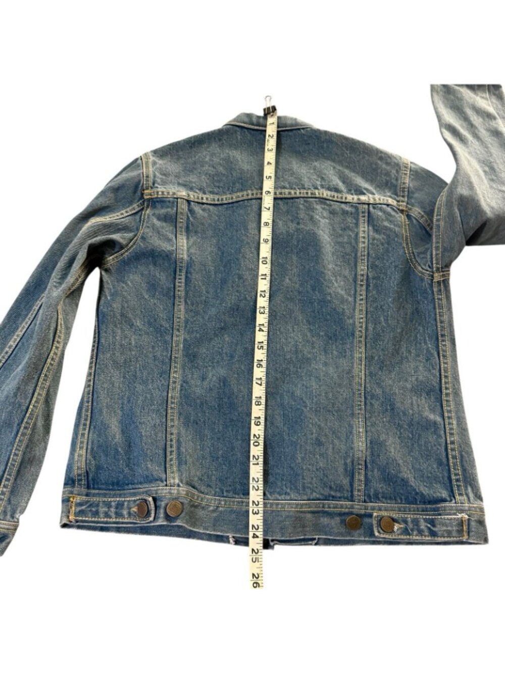 Bonjour Denim Jacket Women's Large Vintage 90's Medium Wash Trucker - Picture 16 of 16